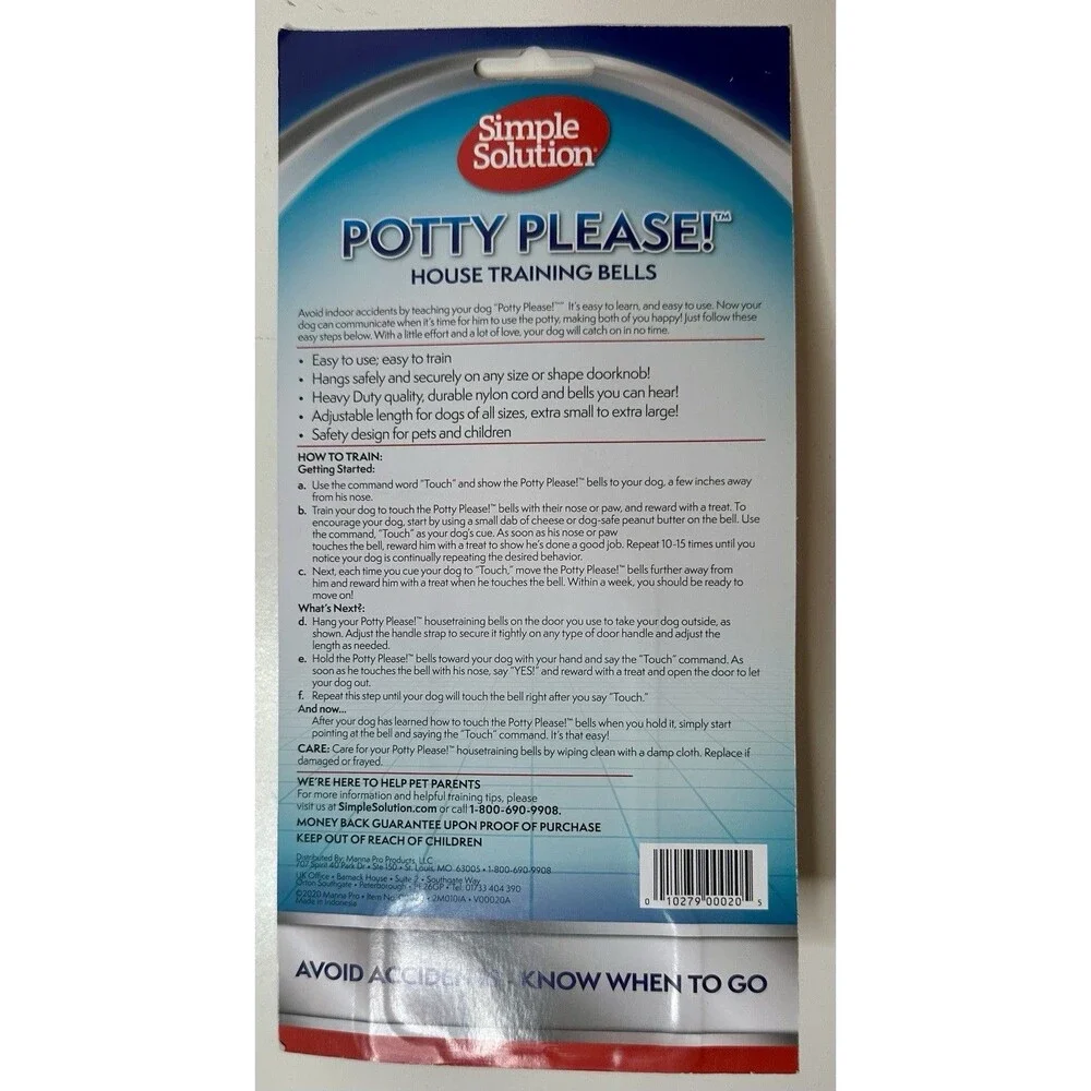 Simple Solution Potty Please House Training Bells for Dogs NWOT